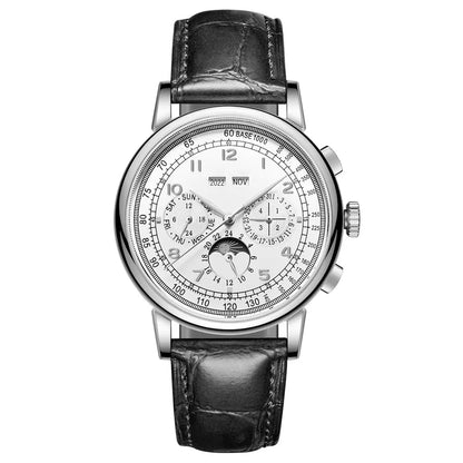 Custom Logo Diy Automatic Mechanical Watches For Man Business Multification Date Day Month Year 316L Mechanical Men's Watches