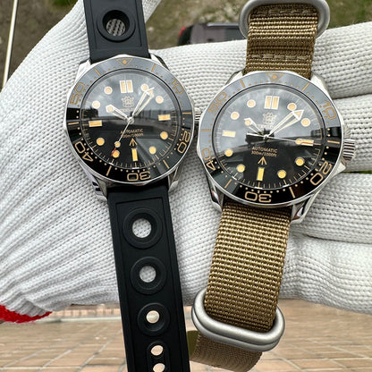 STEELDIVE SD1957 New Arrival 42MM Vintage Bezel 300M Waterproof NH35 Green Luminou Sapphire Glass Automatic  Dive Watch Montre