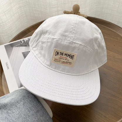 ON THE MOMENT Casquette de baseball 5 panneaux en coton Casquettes snapback Casquettes « Bone » pour homme Casquettes hip-hop originales pour hommes et femmes, réglables