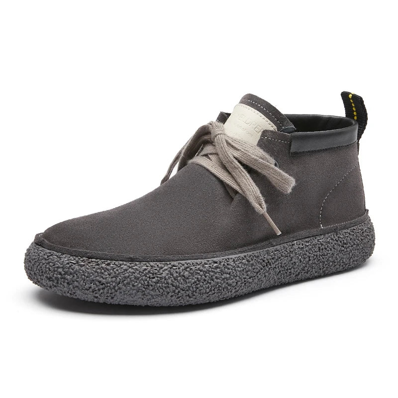 Pantofi casual din piele de căprioară pentru bărbați, de marcă de lux, din piele naturală, realizați manual, cu design antiderapant, pentru primăvară și toamnă