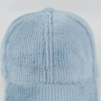 Autumn Winter Baseball Cap Women Artificial Lamb Wool Hats Keep Warm Cap Plush Baseball Caps Spring Baseball Cap Solid Sunshade