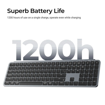 Teclado inalámbrico ultrafino Keychron B6 Pro con distribución ISO, tamaño completo, portátil y ligero, conexiones 2.4GHz y Bluetooth