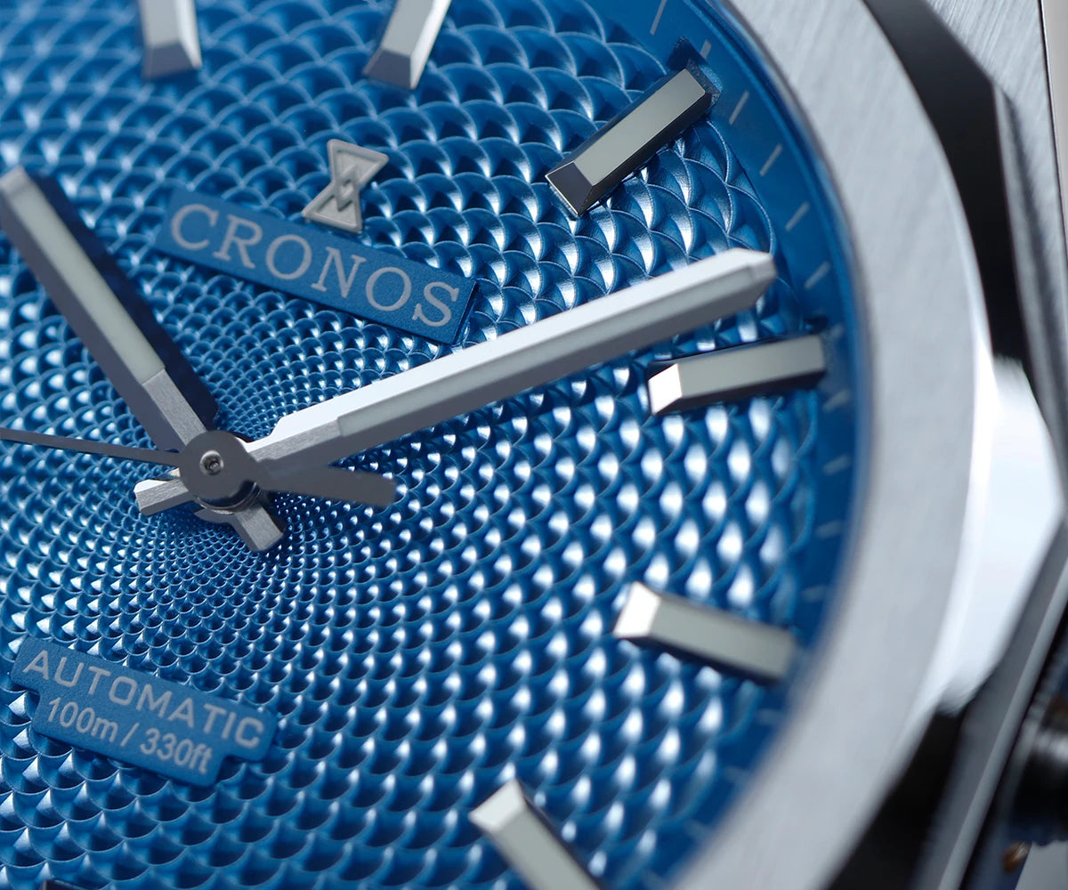 Cronos New Rhombus Perlage 39mm Dial PT5004 Miyota 90S5 See-through Caseback Men Automatic Wristwatches 10ATM Lumious