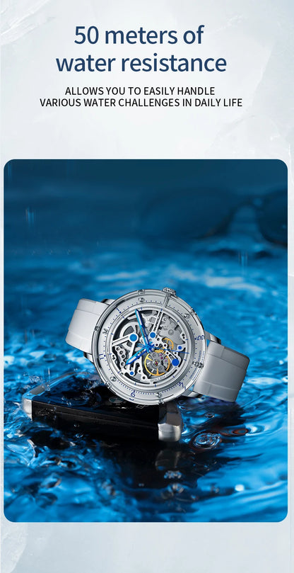Luxury Brand Mens Automatic Watches Pagani Design Transparent Mechanical Watch For Men Sport Mechanical Skeleton Wristwatch Relo