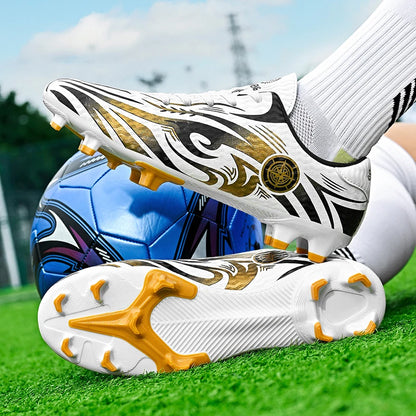 Original Soccer Cleats Men Training Shoes Outdoor Non-slip Children's Football Shoes Long Spikes Men's Futsal Shoes Size 32-45