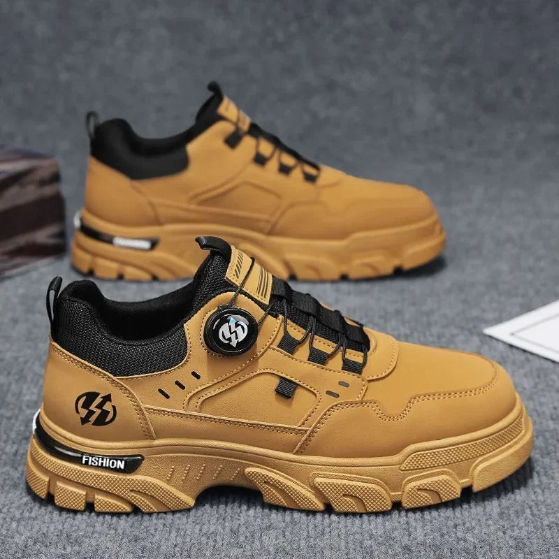 Summer Men's Casual Shoes Leather Men's Sneakers Comfortable Soft Male Work Board Shoes Platform Shoes for Men Men's Sneakers