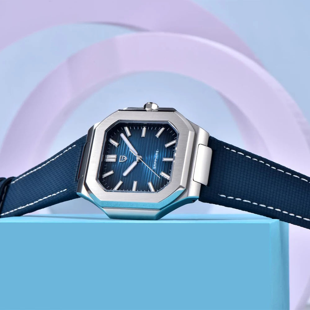 2026 New PAGANI DESIGN Square Quartz Luxury Watch for Men AR Sapphire Mirror Japan Movt Man Watch Luminous 316L All Steel Watch