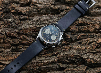 Baltany S5034 39mm Chronograph Watch Man Sapphire Crystal Panda Dial StainlessSteel Super Luminous Vintage Quartz Wristwatches
