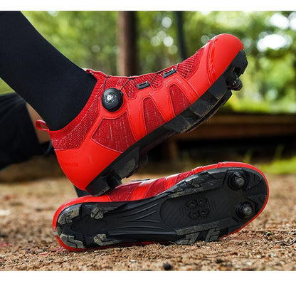 Mountain Bike Shoes Men's Cycling Shoes Quick Ratchet Buckle Compatible with SPD System Pedal for Indoor Outdoor Women MTB Shoes