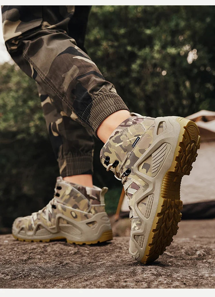 Anti Slip and Wear-resistant Hiking Shoes Comfortable Desert Work Boots Autumn Winter Platform and Ankle Boots, Men's Snow Boots
