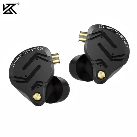 KZ ZS12 PRO X hybrid dynamisk og balanced armature-teknologi IEM-øretelefon, opgraderet HiFi-bas in-ear-hovedtelefon med tuningkabel-headset