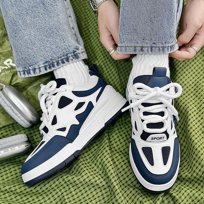 Fashion Men's Shoes Trend Street Skateboard Shoes Man Luxury Brand Training Sneakers Mesh Breathable Casual Shoes Men's Tennis Shoes