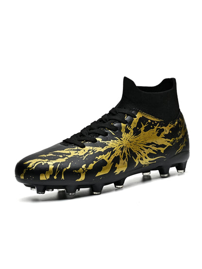 Chaussures de football AG FG ultra légères, tissu PU anti-transpiration, semelle en TPU résistante à l'usure, coupe ajustée, unisexe, baskets d'entraînement pour terrain naturel