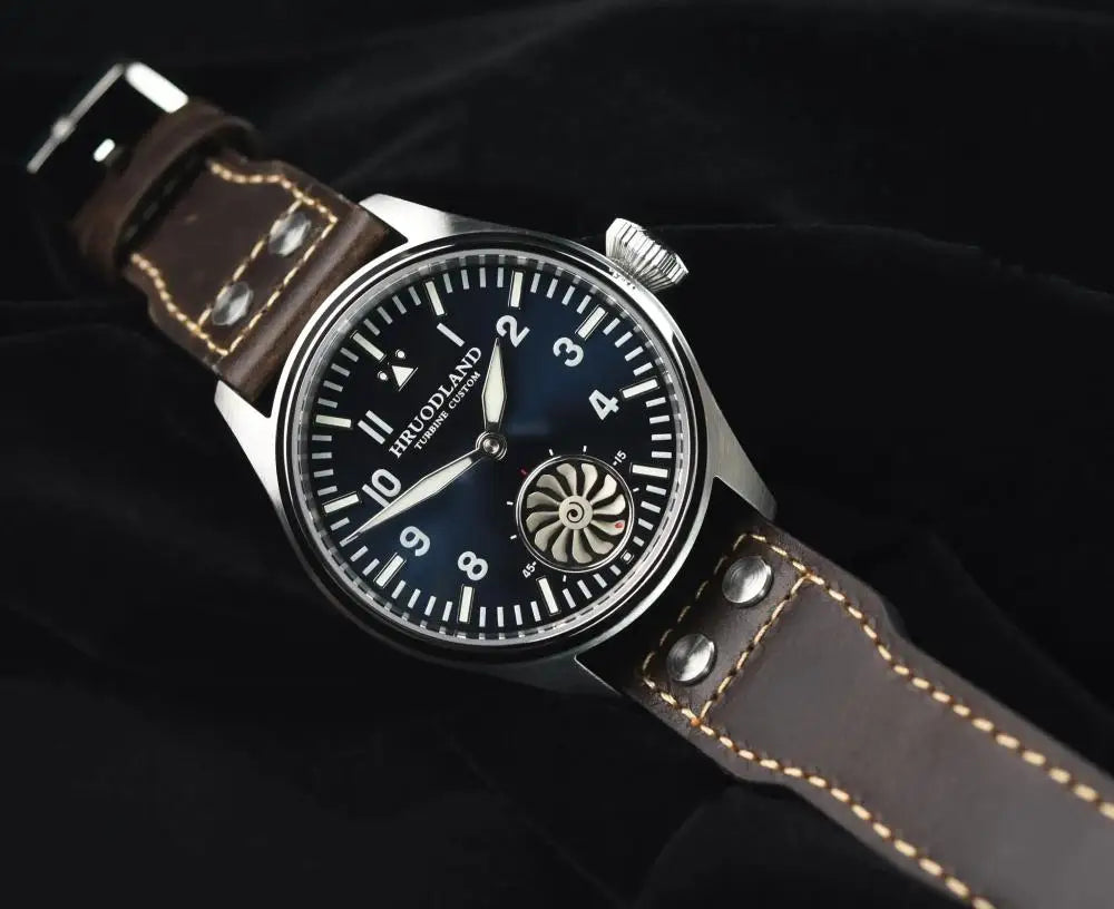Hruodland 2025 Neue mechanische Herrenuhr Seagull ST3620 Retro-Pilot 43MM BGW-9 Leuchtend Saphirglas Turbine Reloj Hombre
