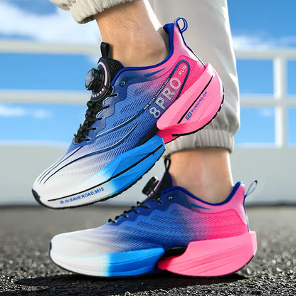 Marathon Carbon Plate Sports Running Shoes for Men, New Breathable Lightweight Mesh Sport Shoes for Women, Comfortable Nonslip Sneakers