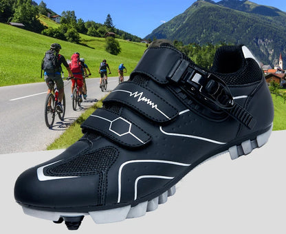Mountain Bike Shoes Men's Cycling Shoes Quick Ratchet Buckle Compatible with SPD System Pedal for Indoor Outdoor Women MTB Shoes