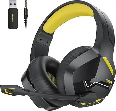 BINNUNE – casque de jeu sans fil 2.4GHz, Bluetooth 5.3, avec micro antibruit, multiplateforme pour PS5/PS4/Switch