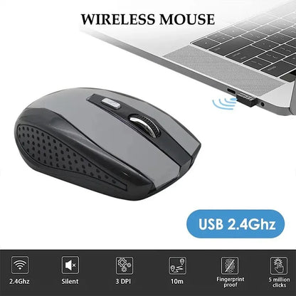 Wireless Mouse 2.4G Silent Mouse Portable Mobile Optical Office Mouse 1600 Adjustable DPI Levels for Notebook PC Laptop MacBook