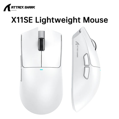 ATTACK SHARK X11 Gaming Mouse and X11 SE Wireless Mouse 22000 DPI, PAW3311 Sensor, BT/2.4G/Wired, 59g Lightweight, 2000W Clicks