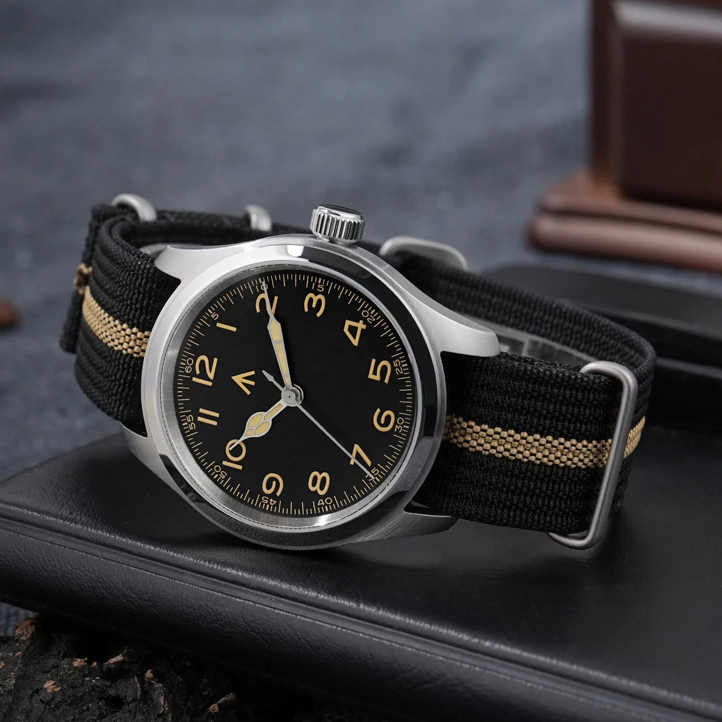 Militado ML08 V2 Vintage Quartz Watch Military VH31 Movement  Double Sapphire Crystal C3 BGW-9 Luminous Waterproof 38mm Watch