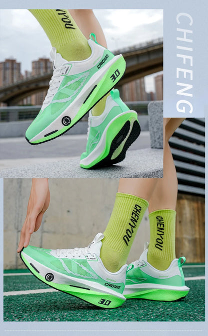 Running Shoes Carbon Plate Marathon Men Sports Specialty Breathable Lightweight Women's Comfortable Athletic Outdoor Sneakers