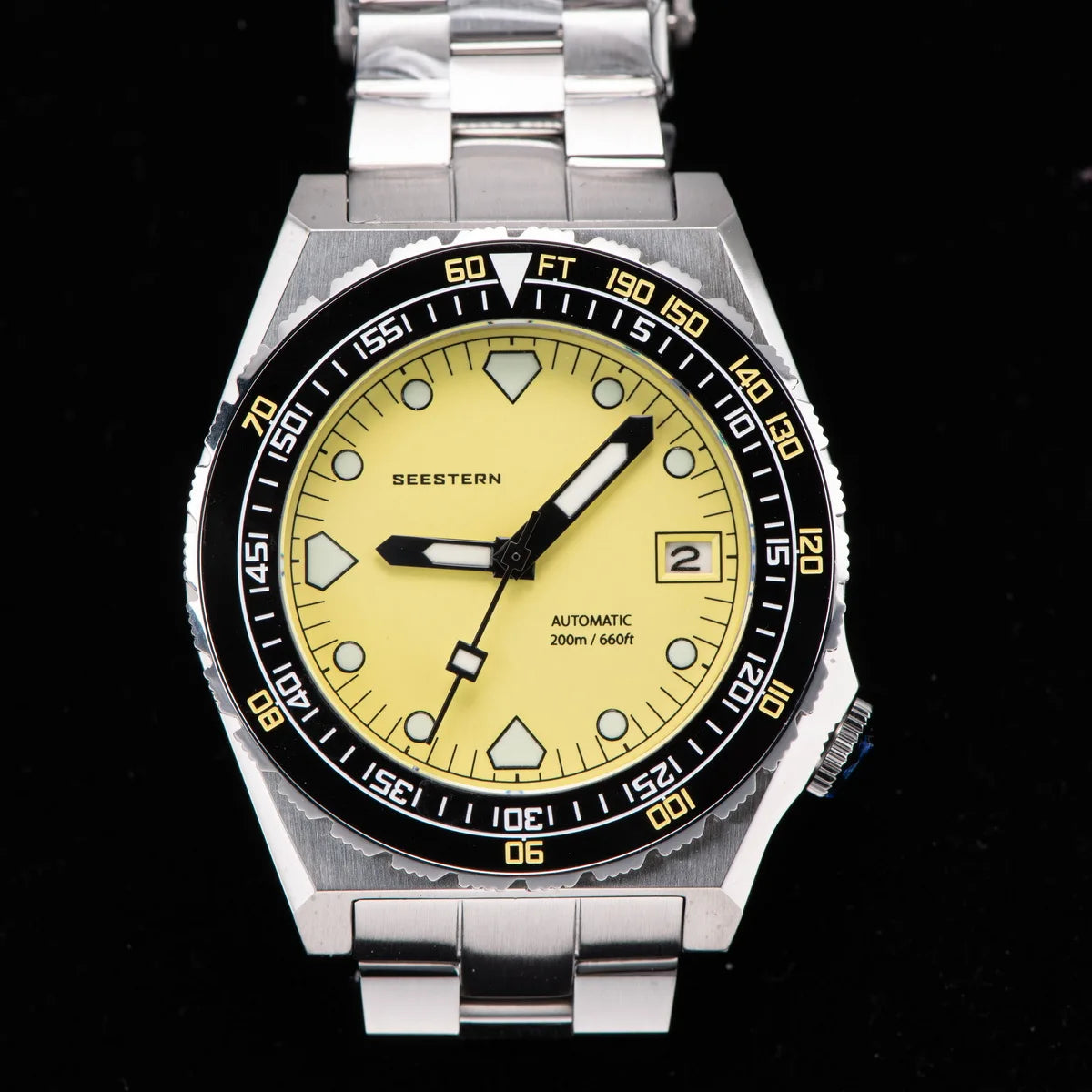 SEESTERN SUB600T V3 Men's Watch Automatic Diving Sapphire Wristwatch NH35 Movement Ceramic Bezel Luminous Date Jubilee Waterproof
