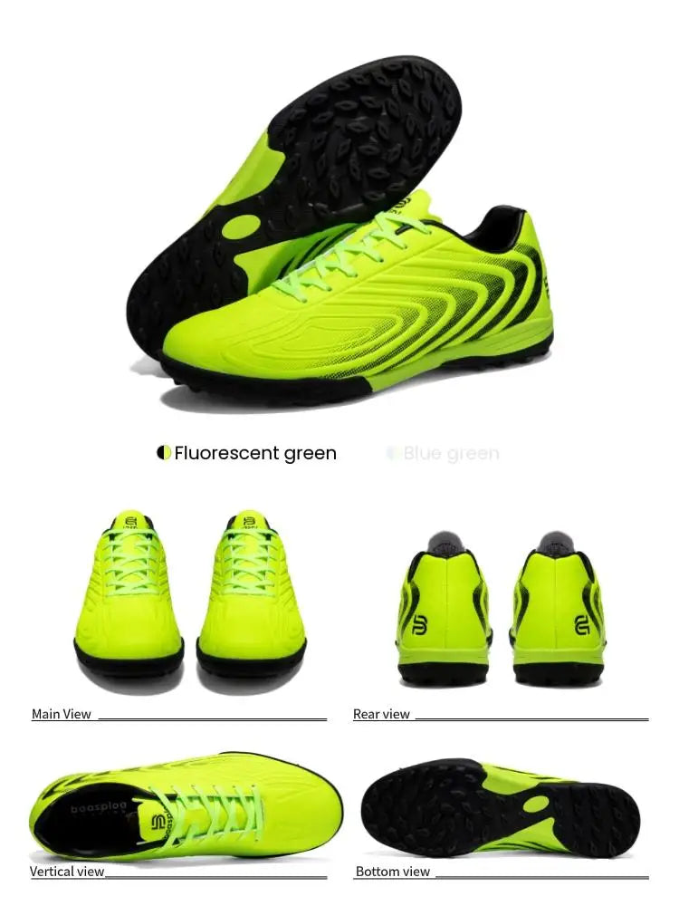 Baasploa Men's Soccer Shoes Comfort Brand Lightweight Turf Training Professional Football Shoes Male Soft Sneakers Non-Slip