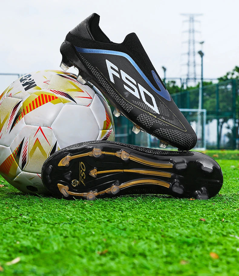 New Men's Football Boots, Non-Slip Outdoor Sneakers, Match Grass Cleats, High-Quality Soccer Shoes, Futsal, Hot-Selling High-Top Light Boots