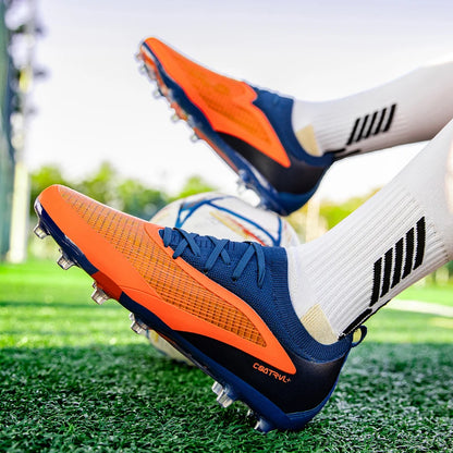 Bottes de Football professionnelles antidérapantes, baskets de sport sur le terrain, TF/FG, chaussures d'entraînement ultralégères, crampons de Football
