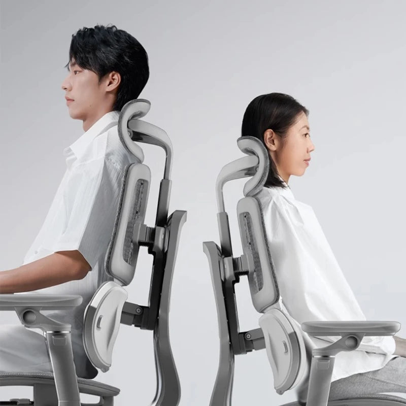 Sedia da ufficio in rete ergonomica executive per computer e gaming, arredo moderno girevole con ruote e regolabile, sedia gaming ergonomica