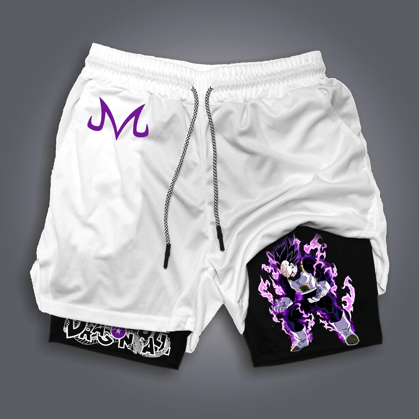 Dragon Ball Printed Men's Shorts Summer Women's Sports Compression Gym Shorts Double-Layer 2-in-1 Pant Quick-Drying Beach Shorts, Produit gaming premium Fraquane, produits de luxe