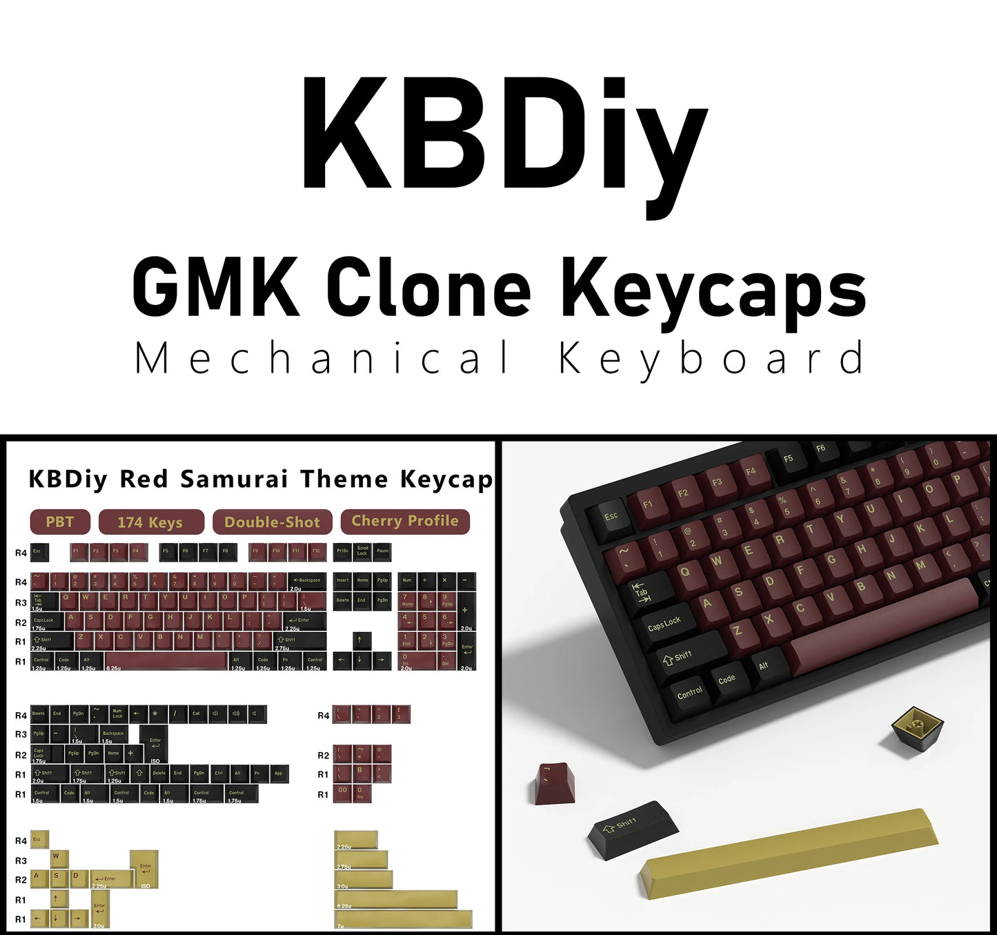 KBDiy GMK MarrsGreen Keycap teclas ISO de PBT double shot con perfil Cherry para kit DIY de teclado mecánico gamer Gaming Point KeyCap