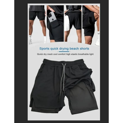 Dragon Ball Anime Peripheral Majin Buu GOKU Printed Sports Double-layer Shorts American 2025 Summer Men's Loose Breathable Pants, Produit gaming premium Fraquane, équipement gamer