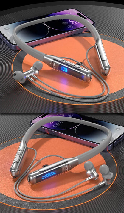 EARDECO 80 heures d'endurance Bluetooth casque sans fil avec Microphone tour de cou Bluetooth 5.3 écouteurs casque basse stéréo