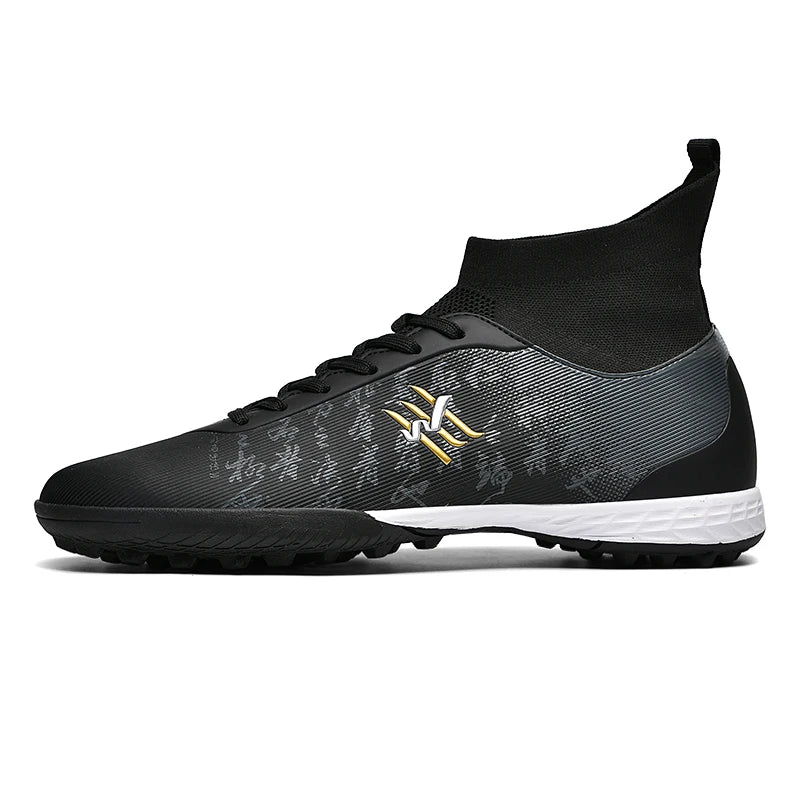 Nouvelles bottes de Football hommes chaussures de Football crampons chaussure de Football professionnelle hauts pointes antidérapantes pour grands garçons large baskets d'entraînement