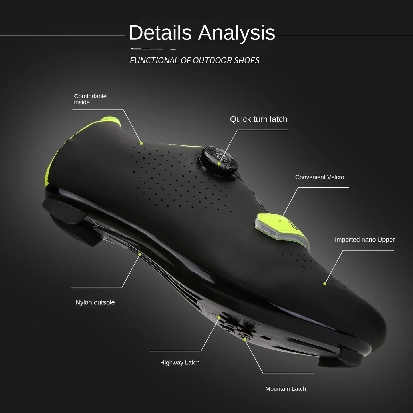 Professional New Sneakers Men Ultralight Double Buckles Cycling Shoes MTB Luminous Road Bike Shoes