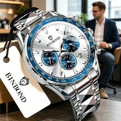 Reloj automático para hombre, azul, deportivo, digital, de última moda, relojes de cuarzo, relojes de lujo