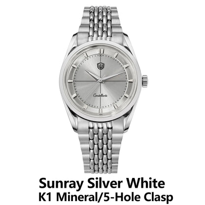 Watchdives WD1954 Arctic Classic 36mm Watch VH31 Sweep Second Movement 316L Stainless Steel Watches Sapphire Crystal Luminova