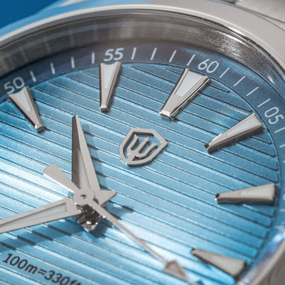 Ρολόι Watchdives WD0006, μηχανισμός VH31 με ομαλή κίνηση του δευτερολέπτου, κυρτό ζαφειρένιο κρύσταλλο, φωταυγές επίστρωμα BGW9, αδιάβροχο έως 10 bar, 38 mm, vintage στυλ