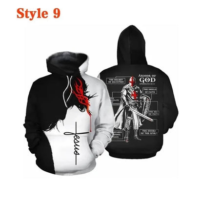 Knight Templar Men's Hoodie Sweatshirt 3D Printed Men Women Casual Hooded Sweatshirts Pullover Hip Hop Harajuku Streetwear Tops