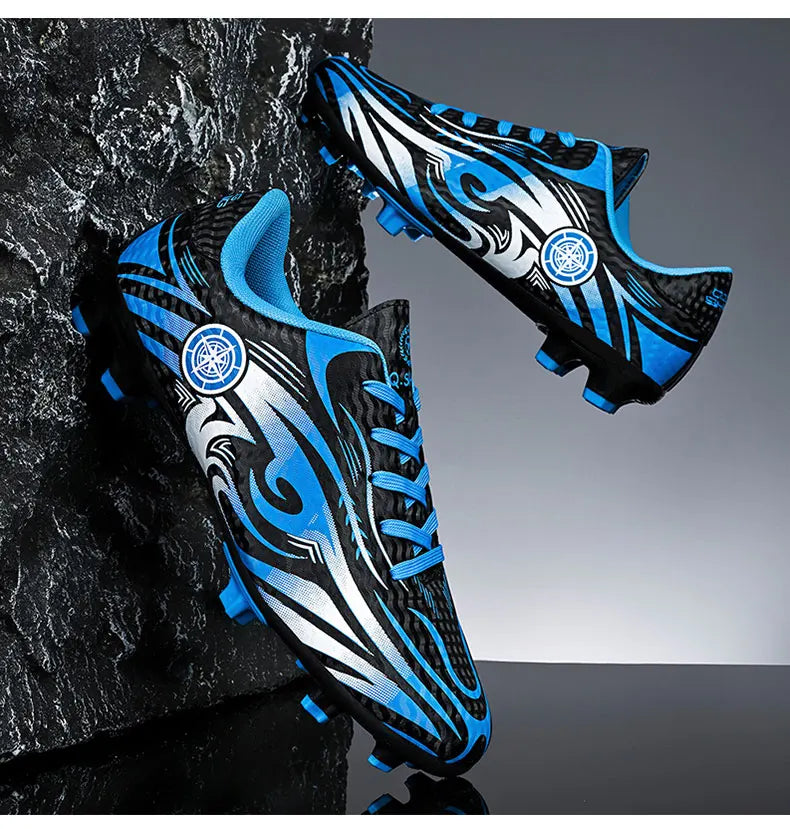 Original Soccer Cleats Men Training Shoes Outdoor Non-slip Children's Football Shoes Long Spikes Men's Futsal Shoes Size 32-45
