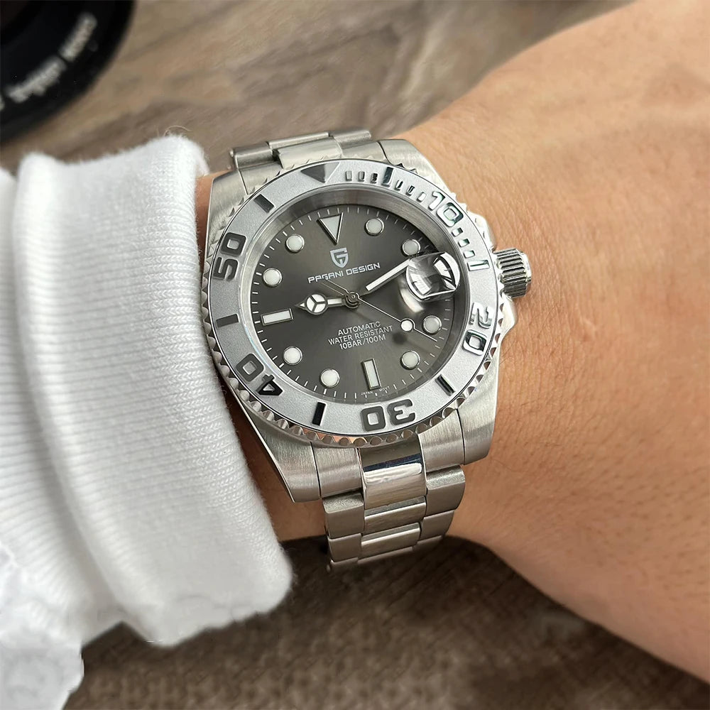 PAGANI DESIGN V2 Japan Movement 40MM Luxury Men's Mechanical Watch Sapphire Glass Ceramic Bezel Automatic Diving Watches for Men