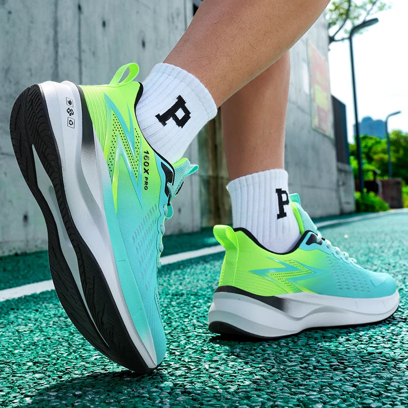 Running Shoes Speciality Marathon Men Sports Breathable Lightweight Carbon Board Women's Comfortable Athletic Nonskid Sneakers