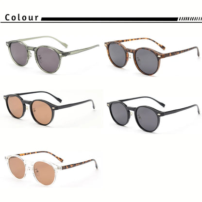 HBK Fashion Polarized Sunglasses Men Round TR90 Frame Fashion Sun Glasses Women Driving Sports UV400 Lunette De Soleil Homme