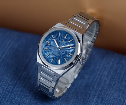 Cronos New Rhombus Perlage 39mm Dial PT5004 Miyota 90S5 See-through Caseback Men Automatic Wristwatches 10ATM Lumious
