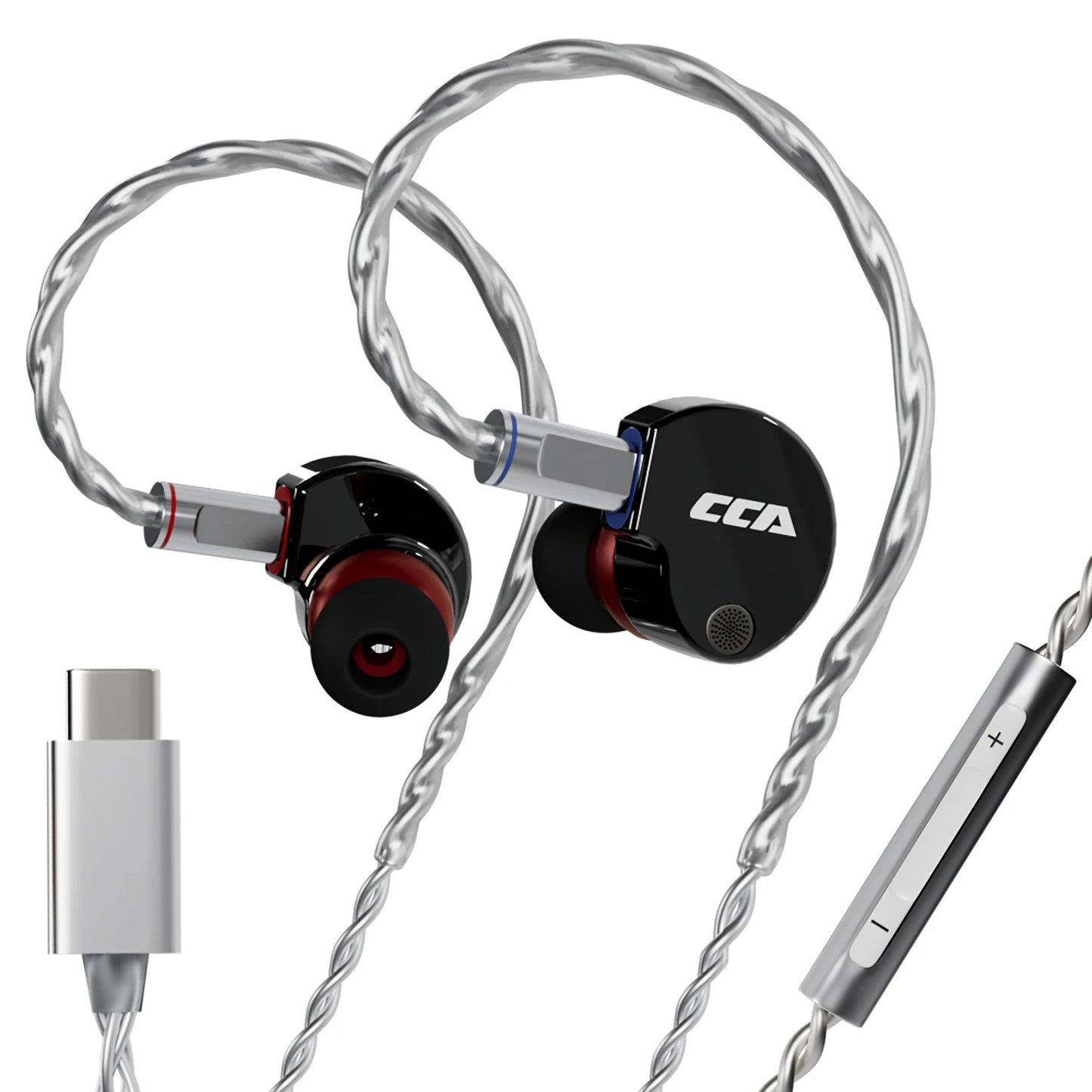 CCA Phoenix HiFi Wired Earphones Metal Alloy In-Ear Headphones with 10mm Dual Magnetic Dynamic Driver for Gaming & Music