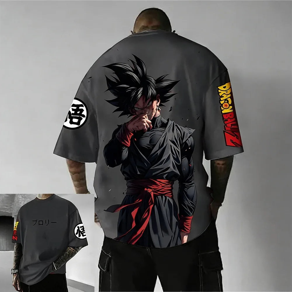 Plus Size Dragon Ball Anime Printed Men and Women T-shirt Casual Parent Child Top Fashion Street Wear Harajuku Style Y2K Summer