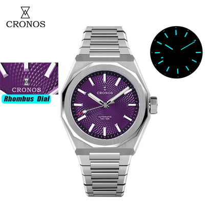 Cronos Luxury Men Watch 36mm Automatic PT5004 Miyota 90S5 Wristwatches Sapphire 10ATM See-through Case Back L6050  reloj hombre