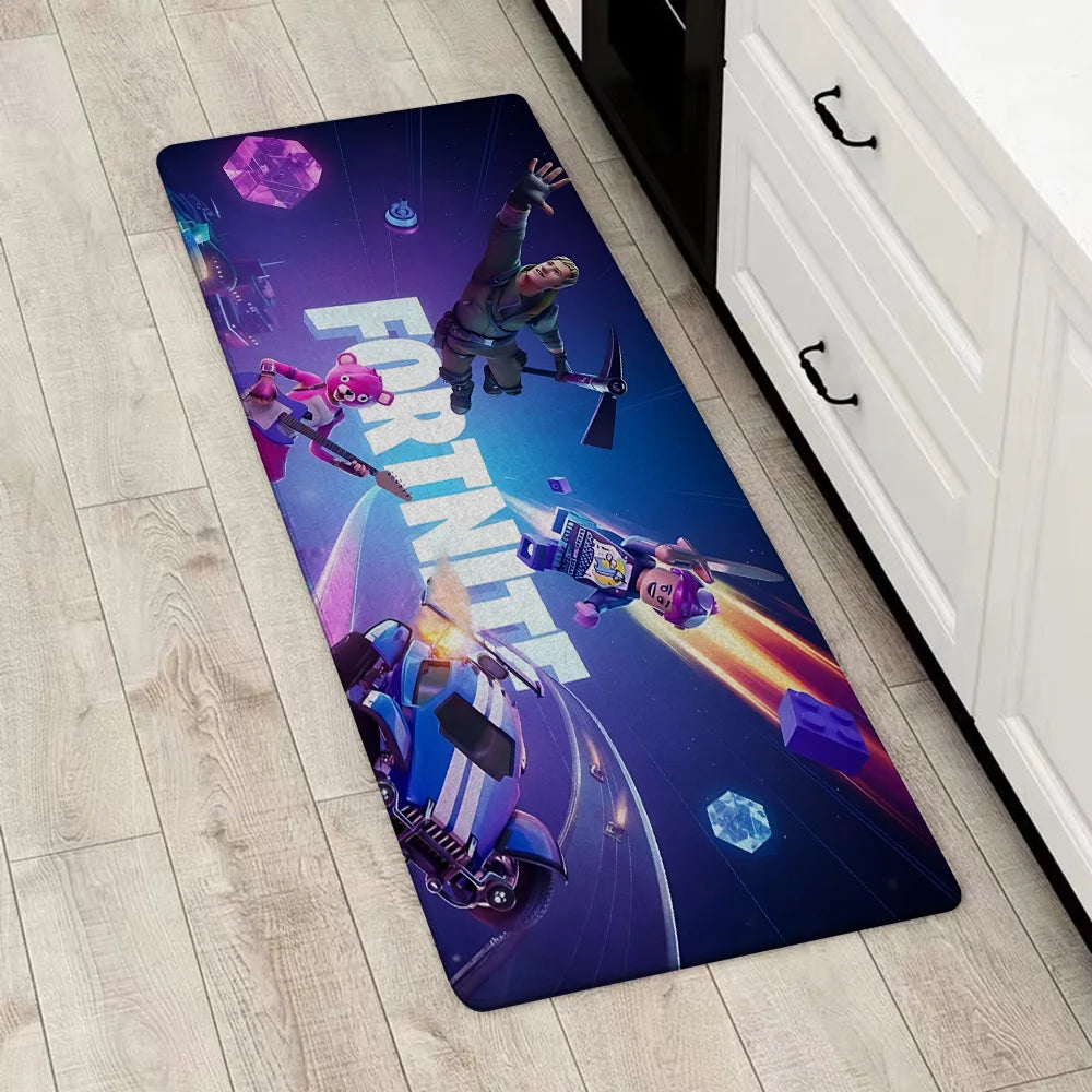 Tapete de Entrada Fortnite para Porta Principal, Antiderrapante, Tapete de Cozinha, Sala de Estar, Varanda e Casa de Banho, Tapete de Chão / Carpete
