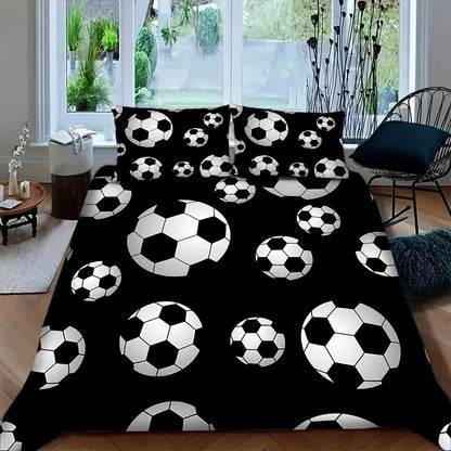 Football Duvet Cover Set Comforter Bedding 3D Children’s Bedding Set 3-Piece 1 Quilt Cover King Size